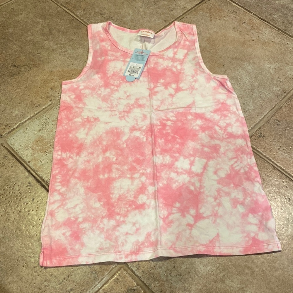 Cat & Jack Pink Tie Dye Tank Top Size Large